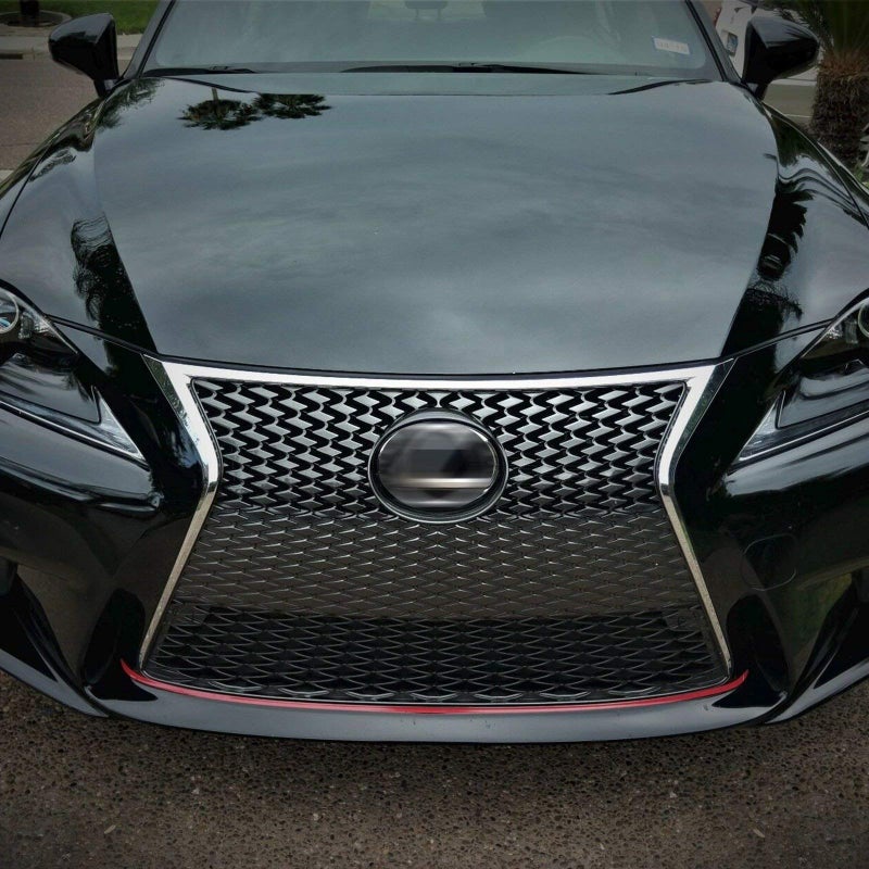 x xotic tech Front Grille Pinstripe Vinyl Sticker Trim, Glossy Red Front Hood Panel Edge Molding Stripe Decal Compatible with Lexus is/is 250/IS 350/IS 200t with F-Sport 2014 2015 2016 2017 - Image 3
